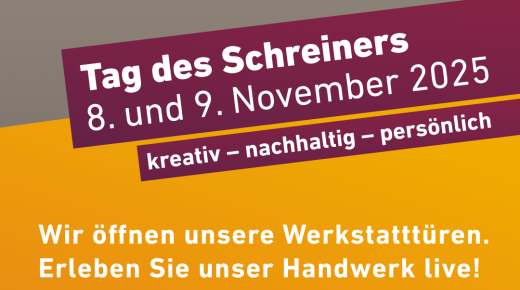 Infografik Tag des Schreiners